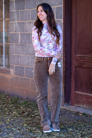 Ella Corduroy Pant- Mocha