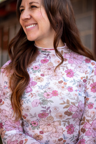 Ellie Floral Mesh Top