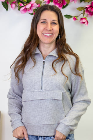 Ever So Soft Waffle Half Zip Sweatshirt