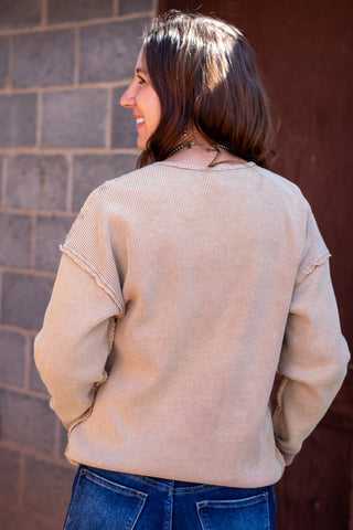 Feeling Loose Waffle Knit Top