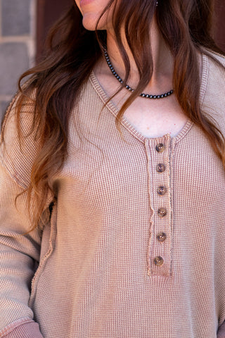 Feeling Loose Waffle Knit Top