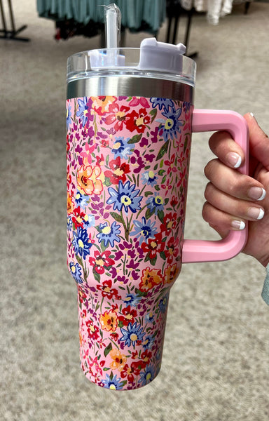 40oz Floral Tumbler