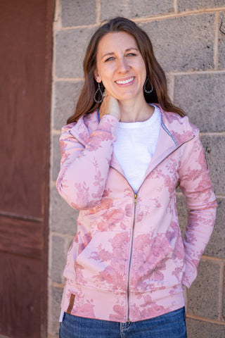 FullZip Sweatshirt- Cottage Rose