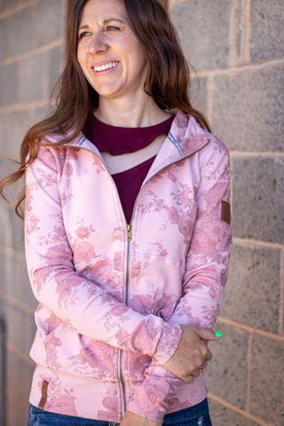 FullZip Sweatshirt- Cottage Rose