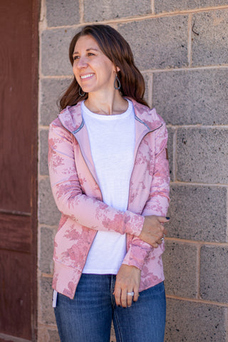 FullZip Sweatshirt- Cottage Rose