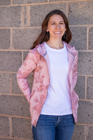 FullZip Sweatshirt- Cottage Rose