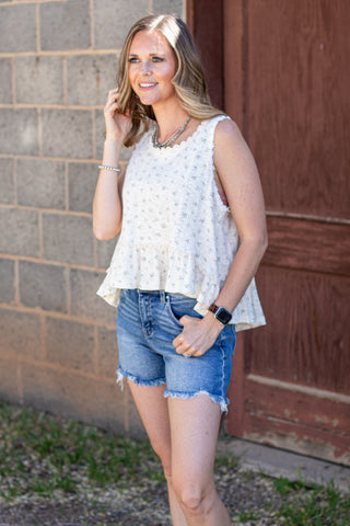 Harper Floral & Lace Tank