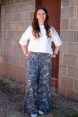 Haddie Camo Wide Leg Pant