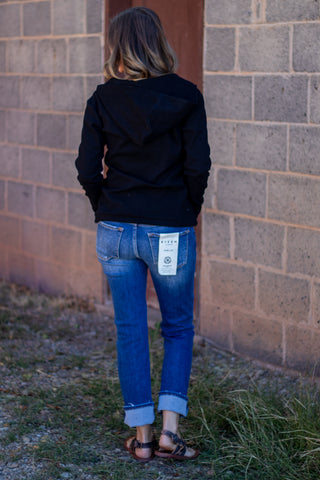 HalfZip Sweatshirt- Midnight Rose