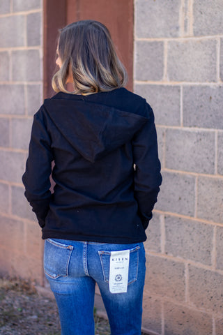 HalfZip Sweatshirt- Midnight Rose