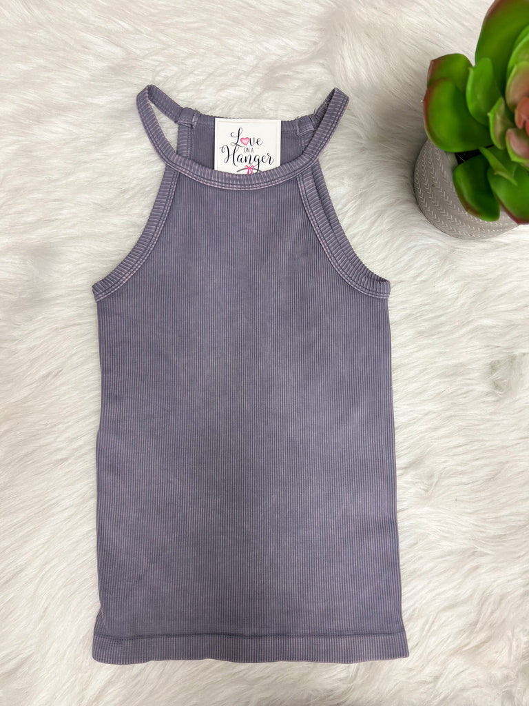 Highneck Ribbed Tank