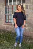 Take You Out Cold Shoulder Top