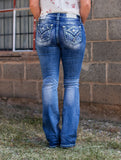 Sequin Road Bootcut Jean~ Miss Me