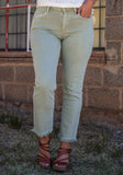 Carlene Mid Rise Slim Straight Jean