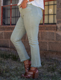 Carlene Mid Rise Slim Straight Jean