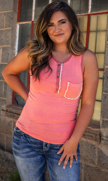 Promised Fun Tank- Watermelon Pink