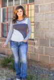 Put It To The Test Color Block Top