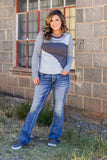 Put It To The Test Color Block Top