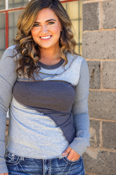 Put It To The Test Color Block Top