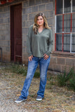 Find Our Way Knit Top- Dark Olive