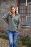 Find Our Way Knit Top- Dark Olive