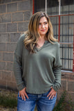 Find Our Way Knit Top- Dark Olive