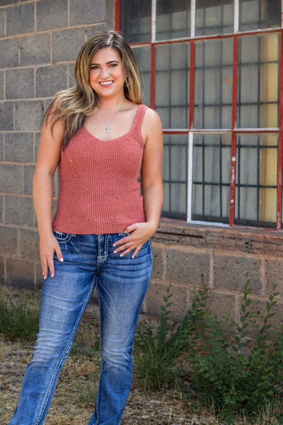 Destiny Eyelet Sweater Tank