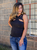 Face The Day Tank- Black
