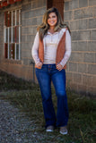 Reach Out Corduroy Vest- Ginger