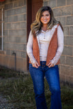 Reach Out Corduroy Vest- Ginger