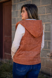 Reach Out Corduroy Vest- Ginger