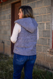 Reach Out Corduroy Vest- Blue Grey