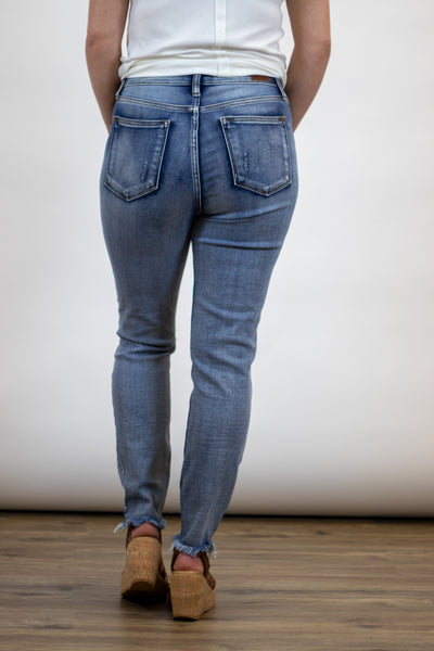 Cecilly Button Fly Skinny Jean ~ Judy Blue