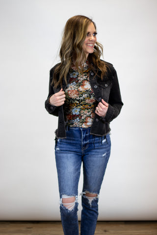Zephyr Black Denim Jacket