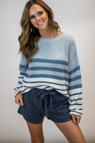 Destinee Tencel Short- Charcoal Blue