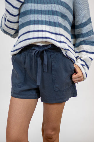 Destinee Tencel Short- Charcoal Blue