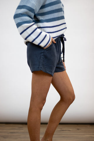 Destinee Tencel Short- Charcoal Blue