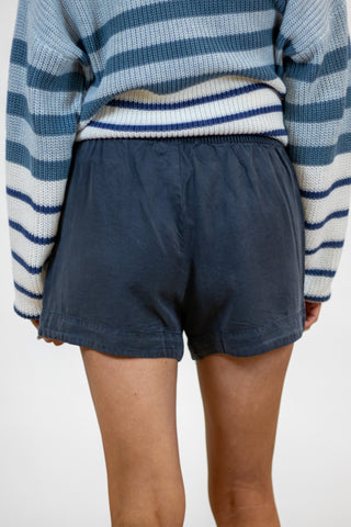 Destinee Tencel Short- Charcoal Blue
