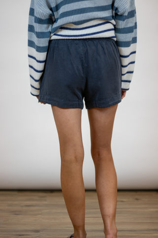 Destinee Tencel Short- Charcoal Blue