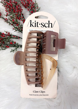 Recycled Plastic Assorted Claw Clip 3pc - Oversized