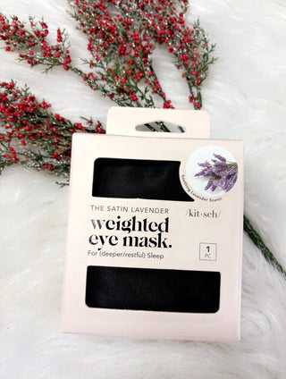 The Lavender Weighted Satin Eye Mask