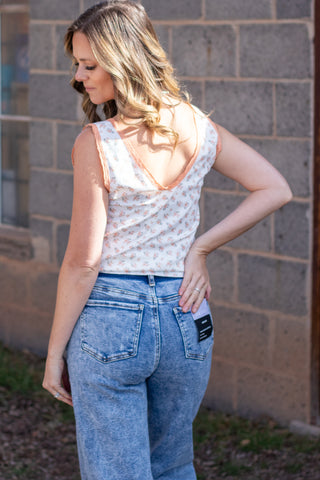 In The Moment Floral Tank- Off White