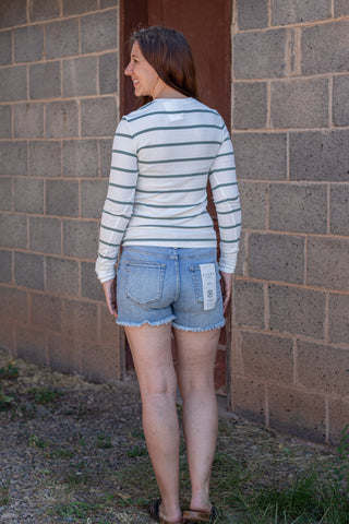In No Rush Striped Henley