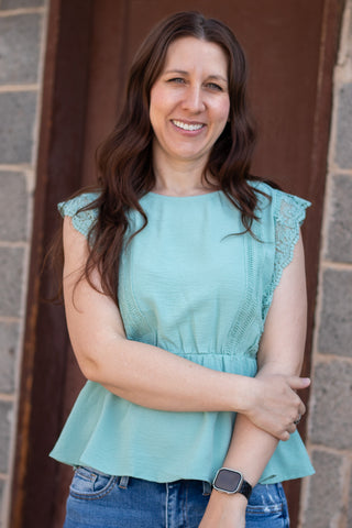 Indie Crochet Lace Peplum Blouse