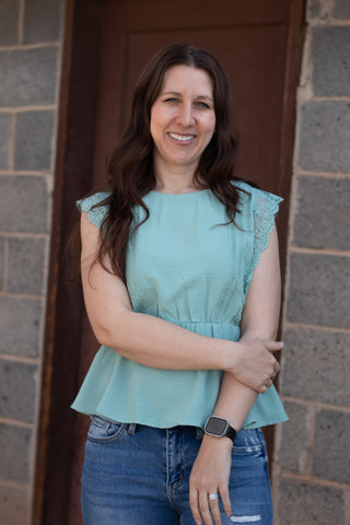Indie Crochet Lace Peplum Blouse