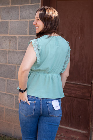 Indie Crochet Lace Peplum Blouse