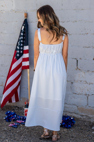 Jessamin Striped Midi Dress