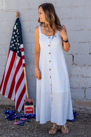 Jessamin Striped Midi Dress