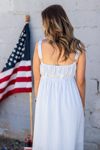 Jessamin Striped Midi Dress