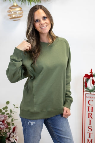 Josey Pullover- Light Olive